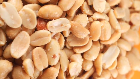 close-up of salted roasted peanuts