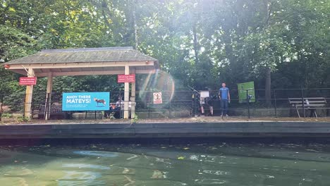 scenic views of thames riverside in london