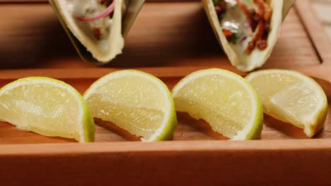 tacos with lime slices