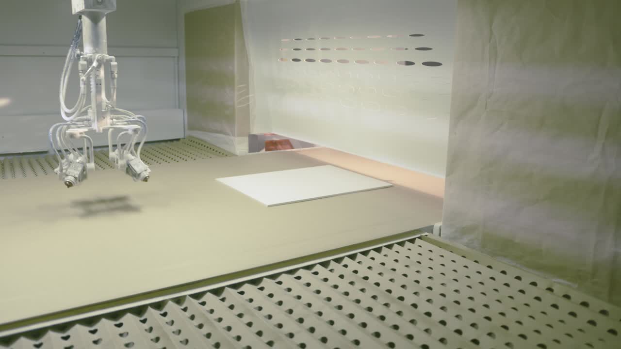 로 스프레이어를 사용하는 산업용 페인팅 프로세스