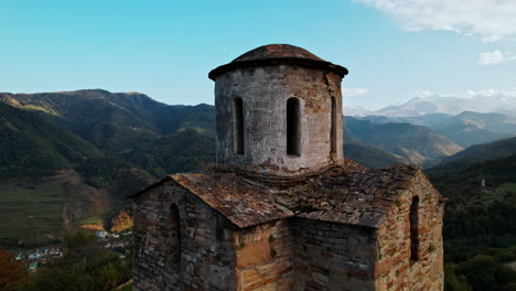 old stone church in the mountains