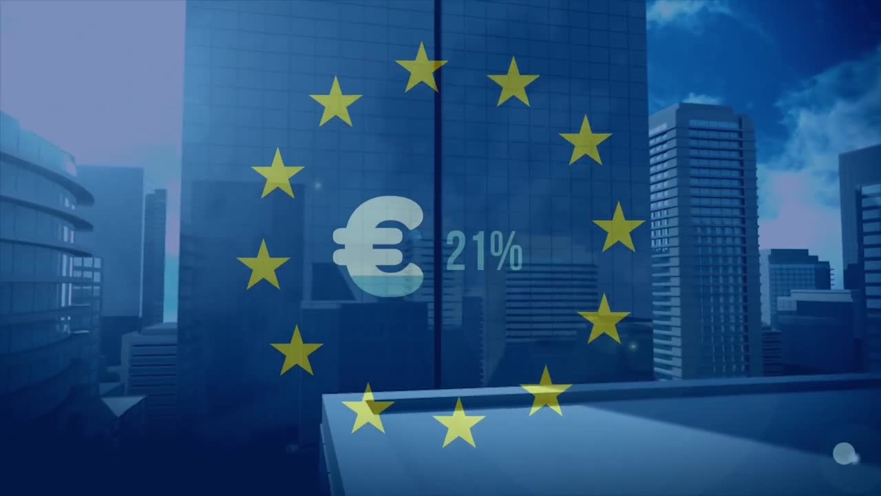 유럽 연합  ⁇ 발과 도시 풍경 지도의 애니메이션