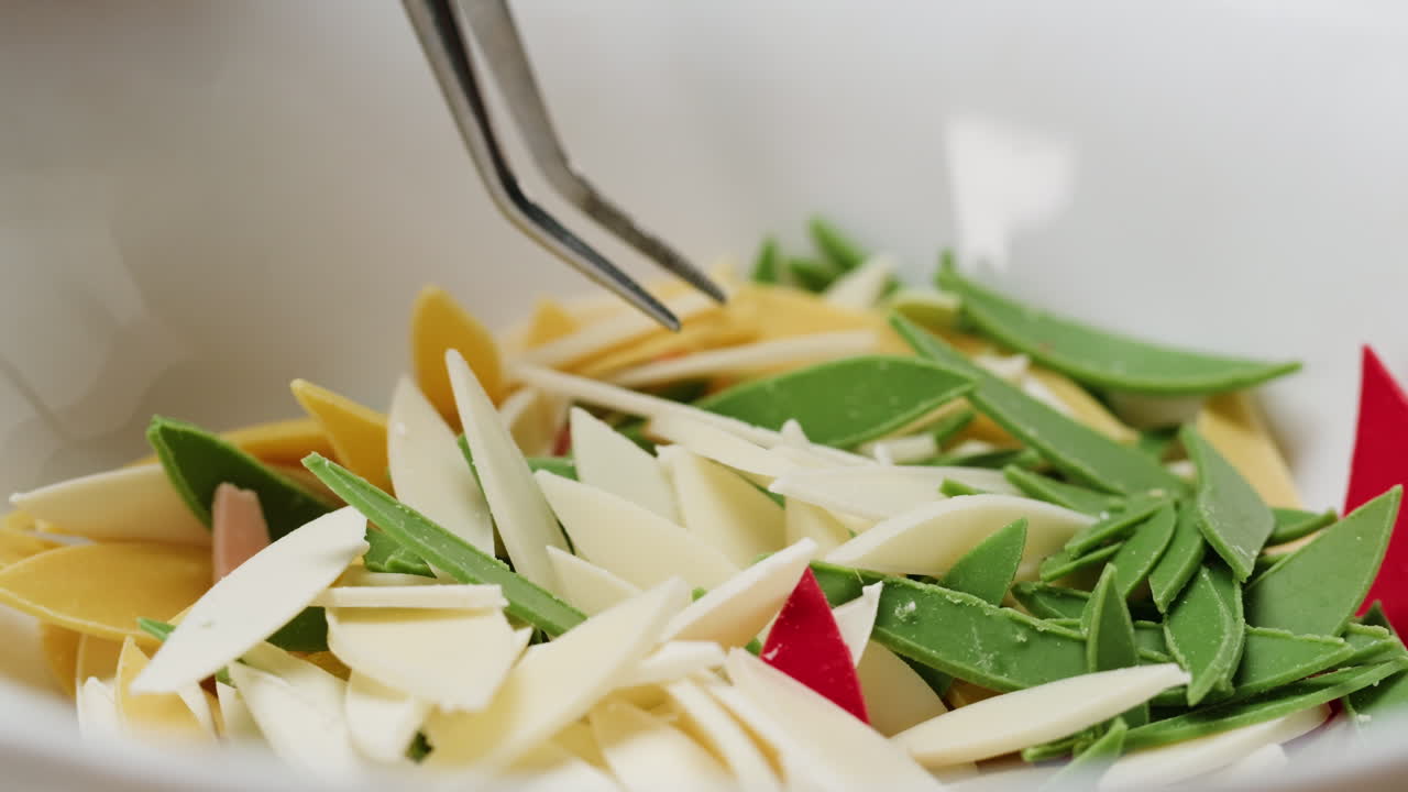 Making Chocolate Decorations with Tweezers