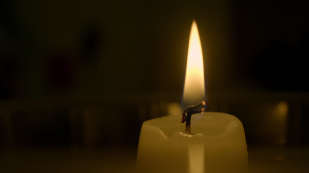 vela en rito religioso casero