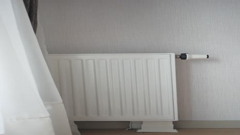 white radiator in a room