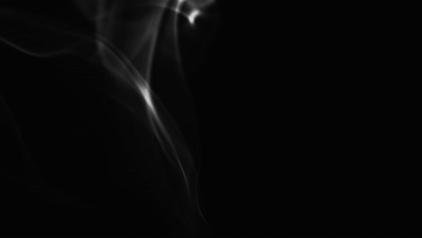 Humo-Blanco-Y-Negro-Abstracto-Con-Un-Fondo-Negro-En-Cámara-Lenta