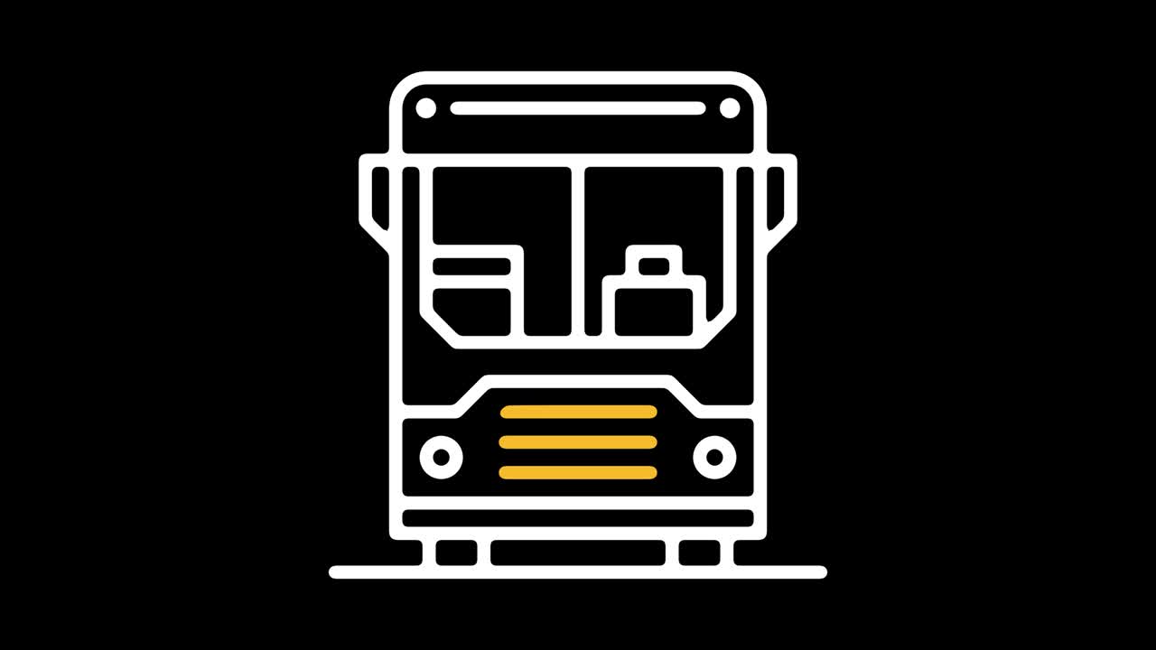 대중교통 노선 아이콘 애니메이션과 알파