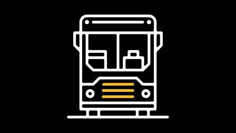 animación del icono de la línea de transporte público con alfa
