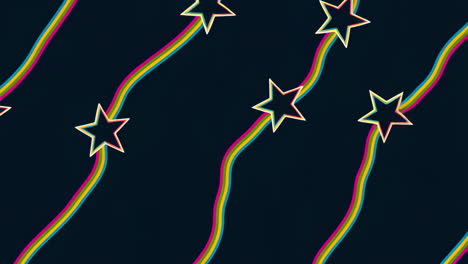 colorful stars and rainbow pattern