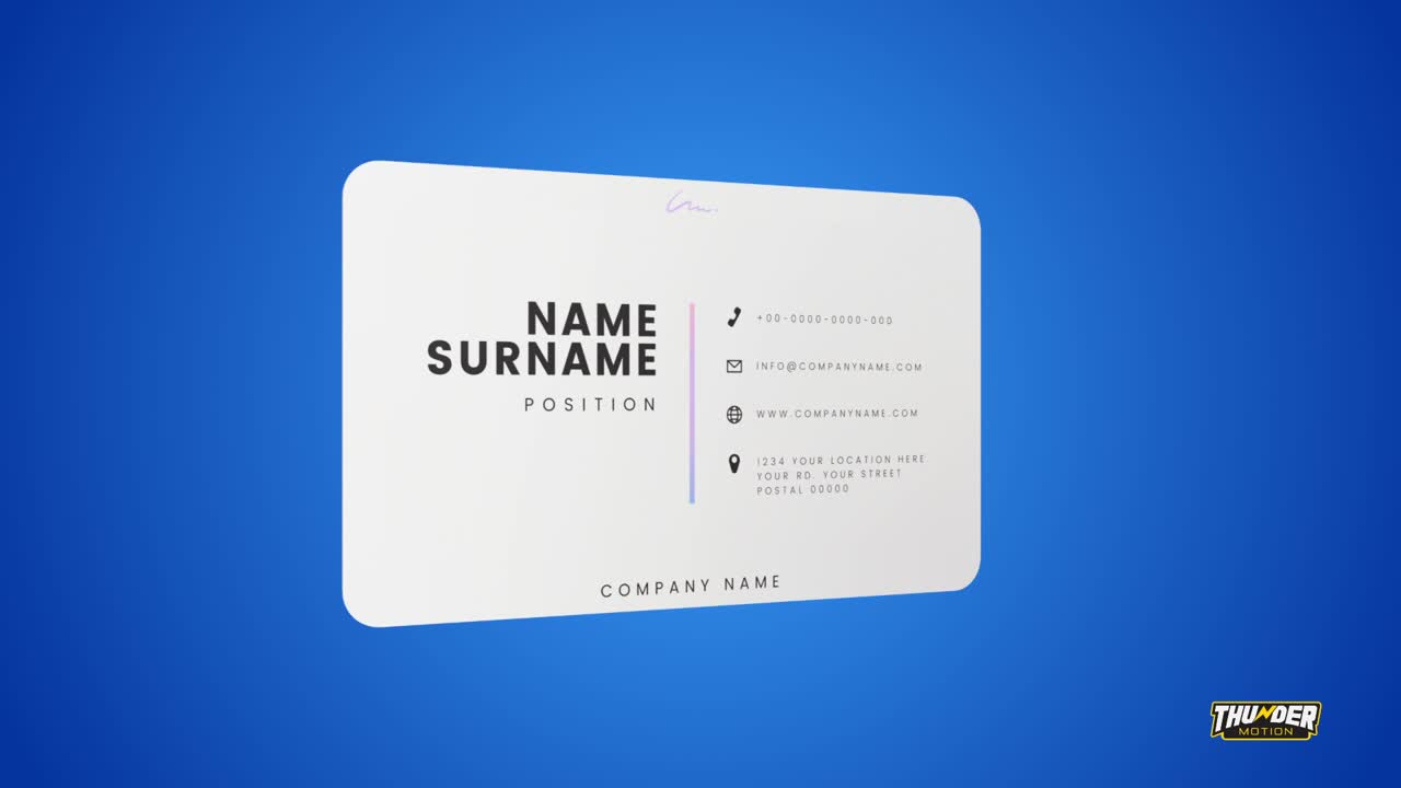 3D Rotating Business Card Mockup