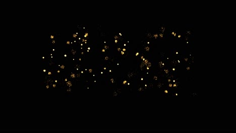 Visual-effects,-VFX,-small-yellow-glowing-sparks-bursting-on-black-background-2D-animation