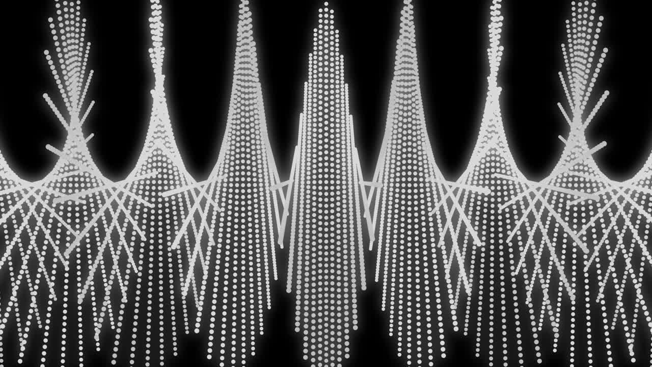 White color Dot Shape Pattern animation motion graphics