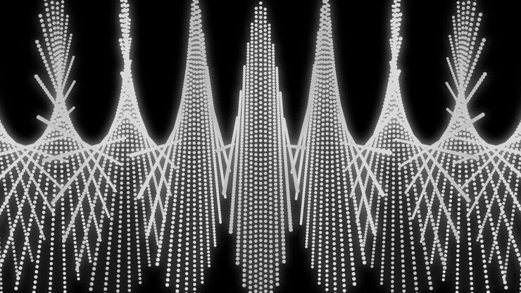 White color Dot Shape Pattern animation motion graphics