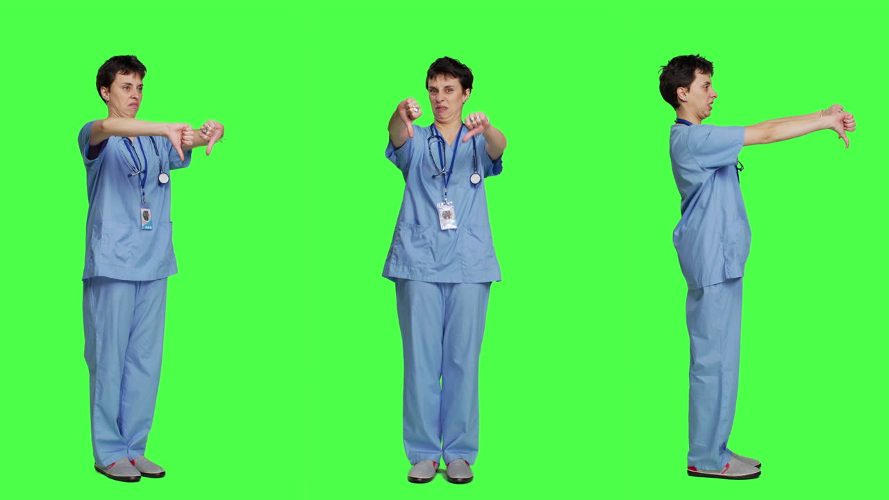 불만족한 의료 보좌관은 스튜디오에서 엄지손가락을 내려놓습니다.