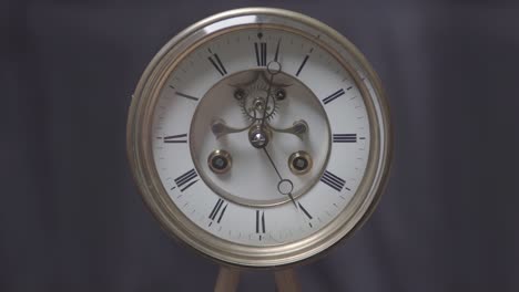 close-up an antique vintage clock