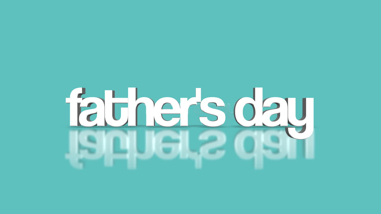 Fathers Day a 3d tribute to dads, soaring on a blue backdrop