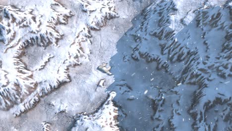 dead polar bear in snowy landscape