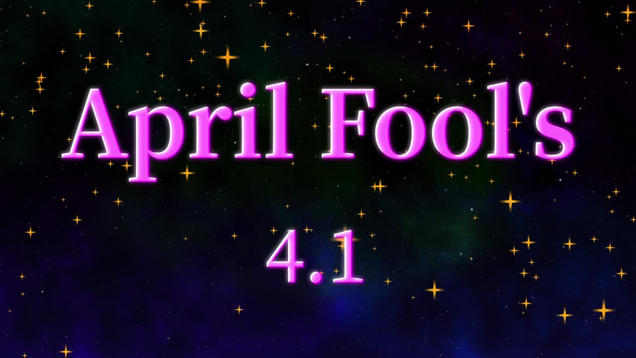 4월의 어리석은 영어 메시지 텍스트 애니메이션 모션 그래픽