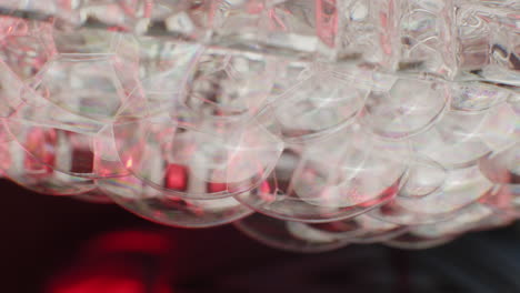 close-up view of soap bubbles