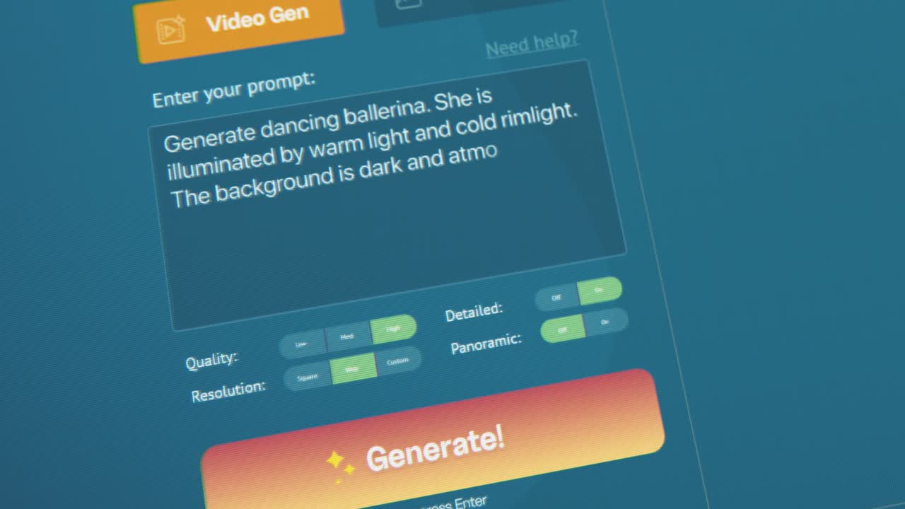 Ballet Dancer in a Digital Interface