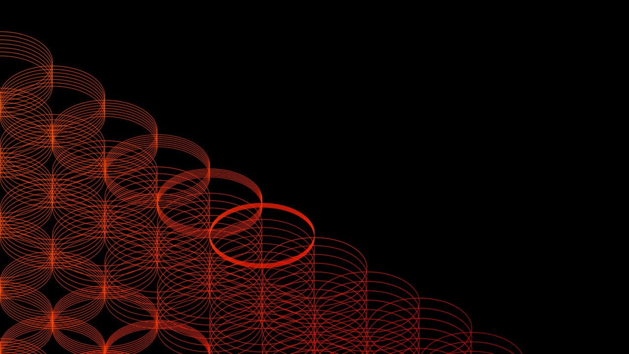 línea abstracta 3d círculo isométrico virtual iluminación en movimiento, red de tecnología concepto de transferencia de datos digitales, brillando en fondo negro animación 4k