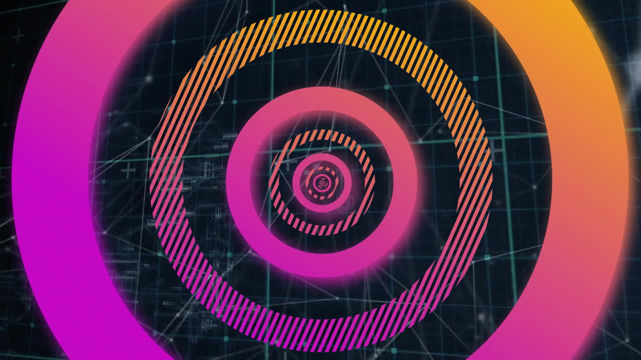 animación del escaneo del alcance a través de la red de conexiones