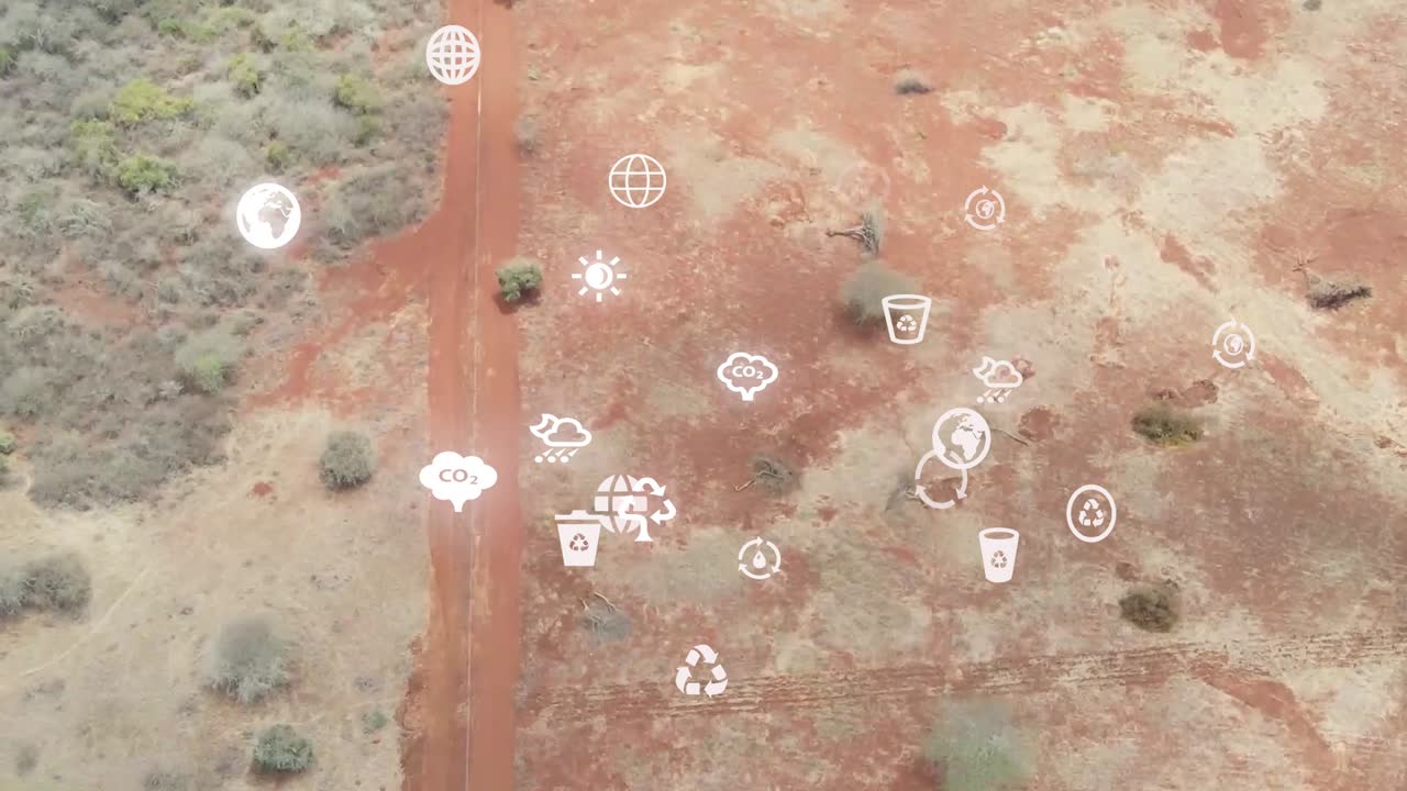 vista aérea futurista de drones de la cobertura forestal