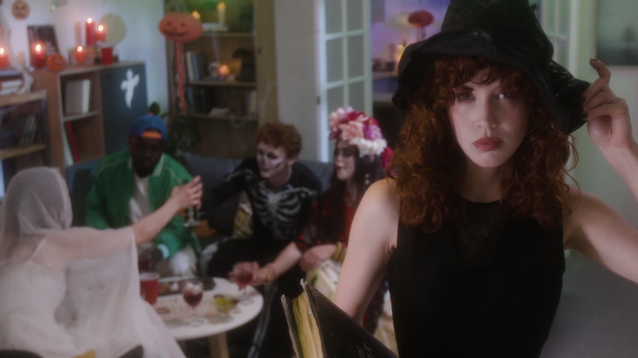 Halloween Party with Costumed Friends