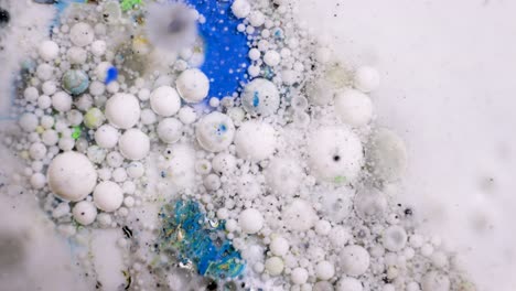 abstract fluid art with bubbles