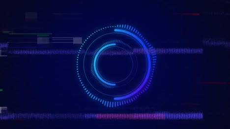 animation of interference over scope scanning on black background