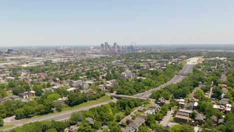 wide aerial view of saint louis, missouri