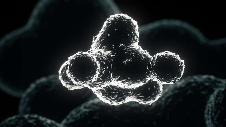 Abstract Micrograph Cell Formation Rotating Background Loop