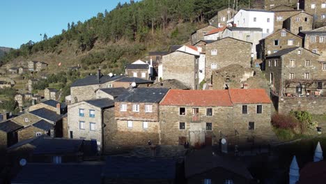 The-beautiful-village-of-Piódão-in-Portugal,-with-houses-made-of-shale-stone