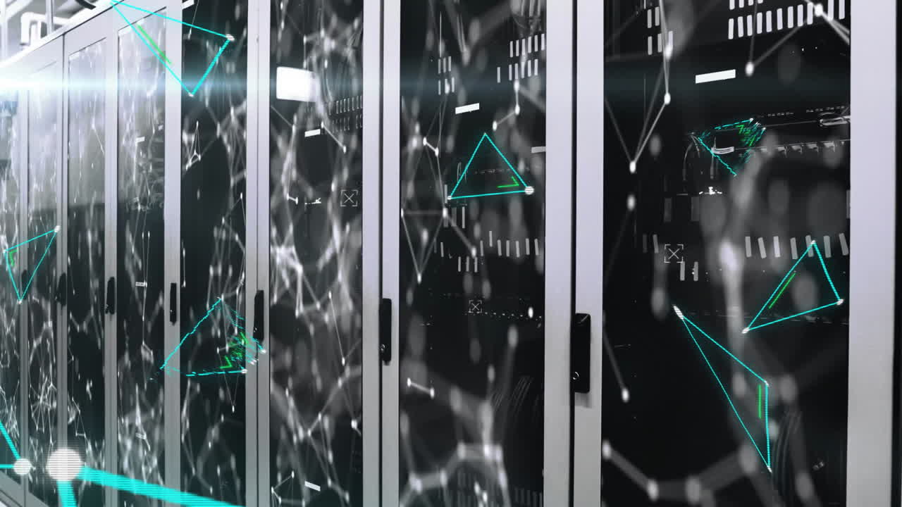 Animation of digital data processing over computer servers