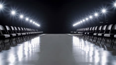 empty fashion runway
