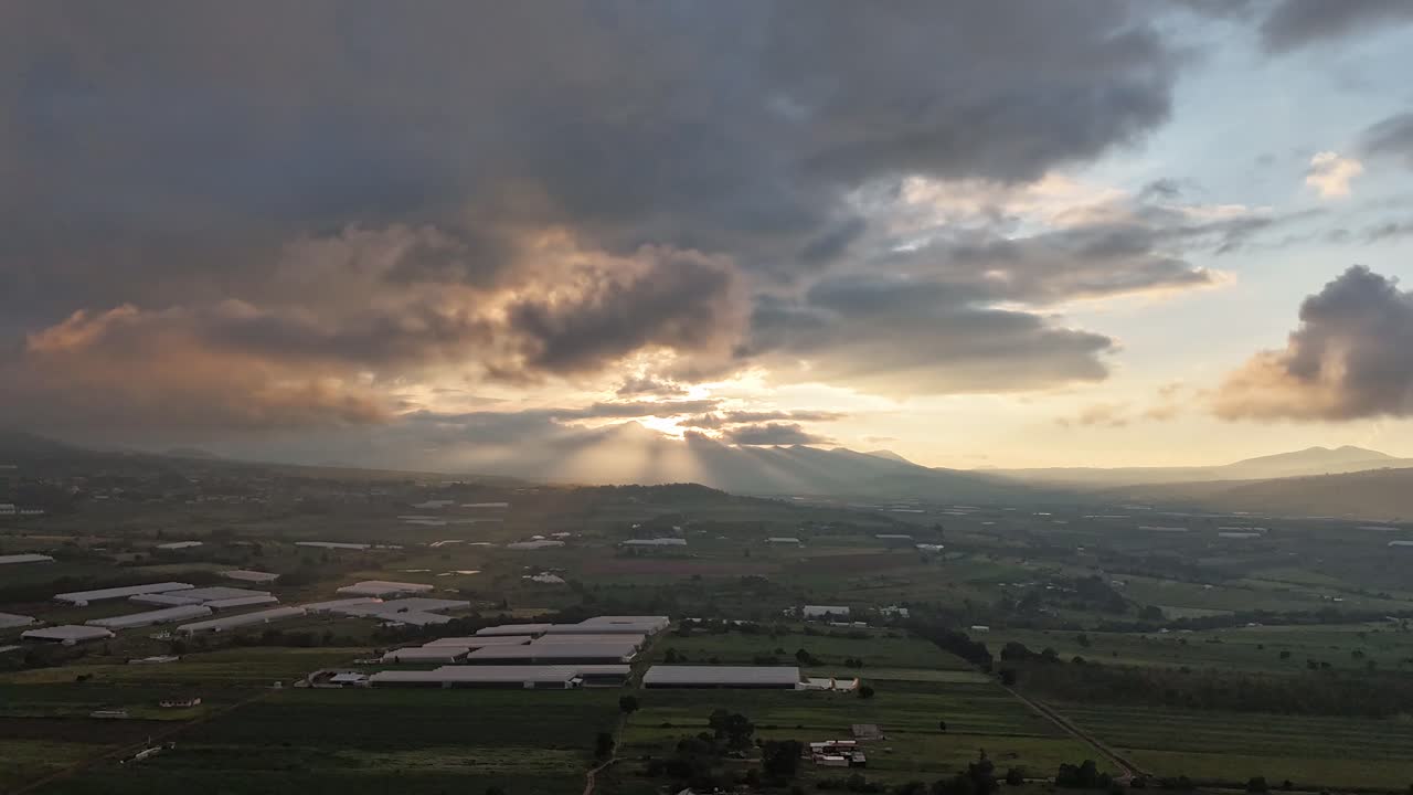 Golden Hour Hyperlapse: Clouds Moving Over Mexican Hills