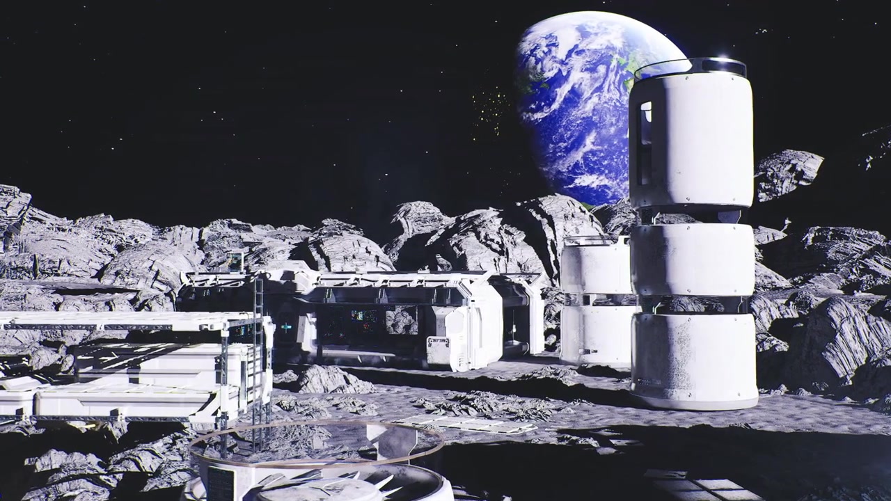 Lunar surface research modules with plant bays and life support