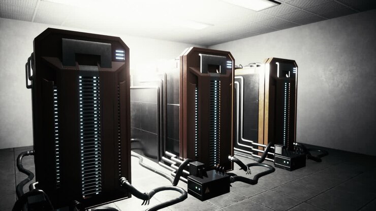 cryptocurrency mining farm using computer graphic cards