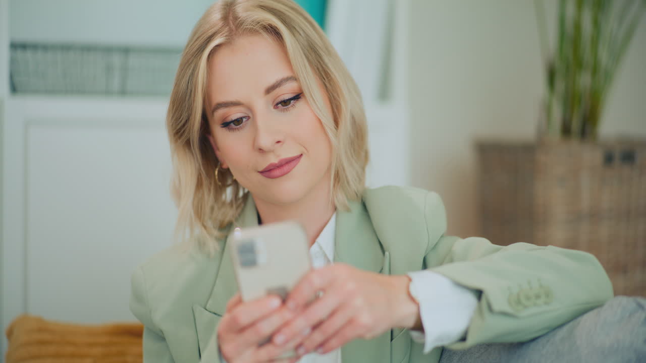 Confident Businesswoman Manages Business Online