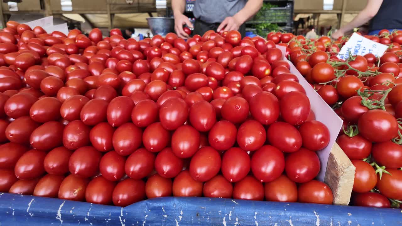 Red Tomatoes at a Farmers Market