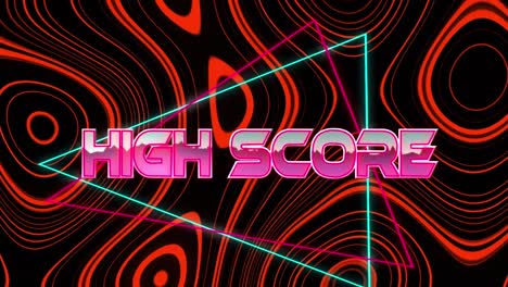 Animation-of-high-score-in-digital-abstract-space