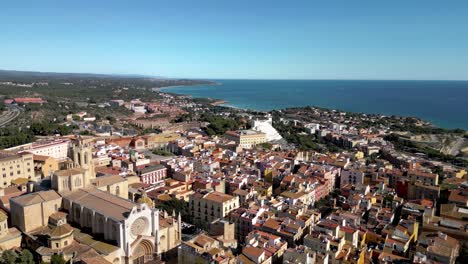 beautiful and historic city of tarragona perspective from above