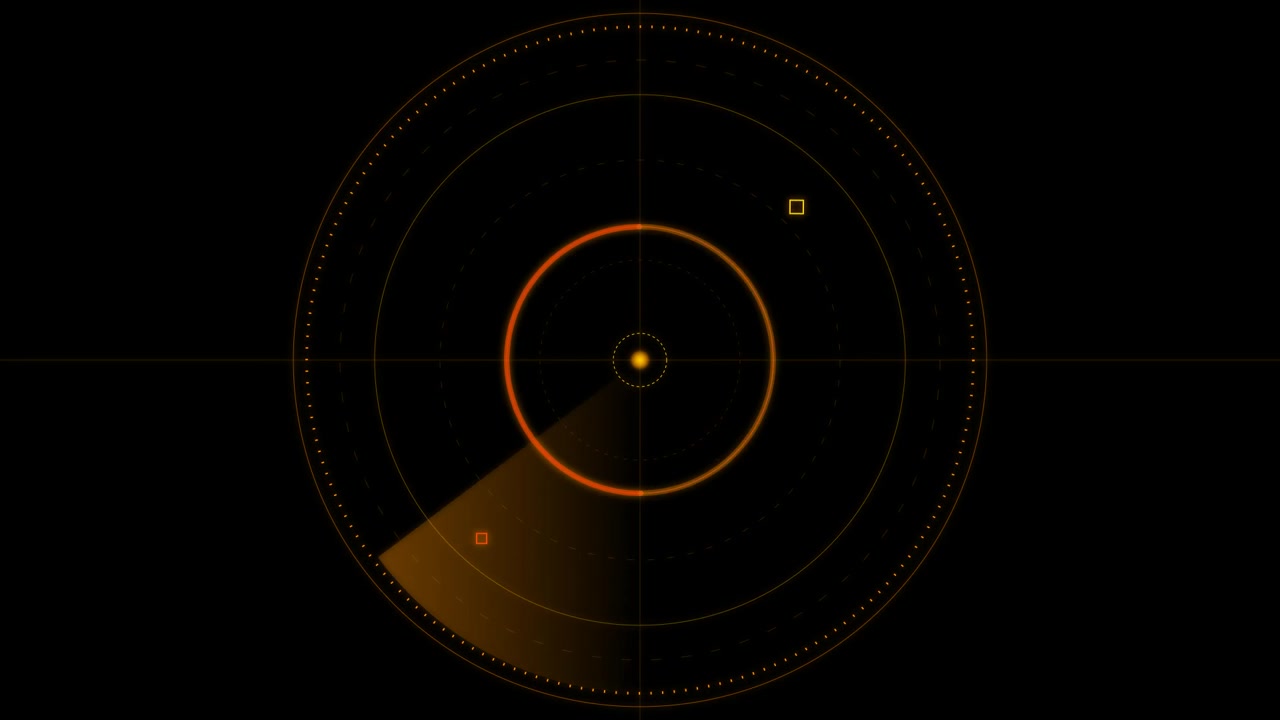 Digital Radar Screen Scanning with Rotating Sweep