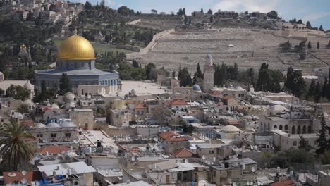 dome of the rock and mount of olives