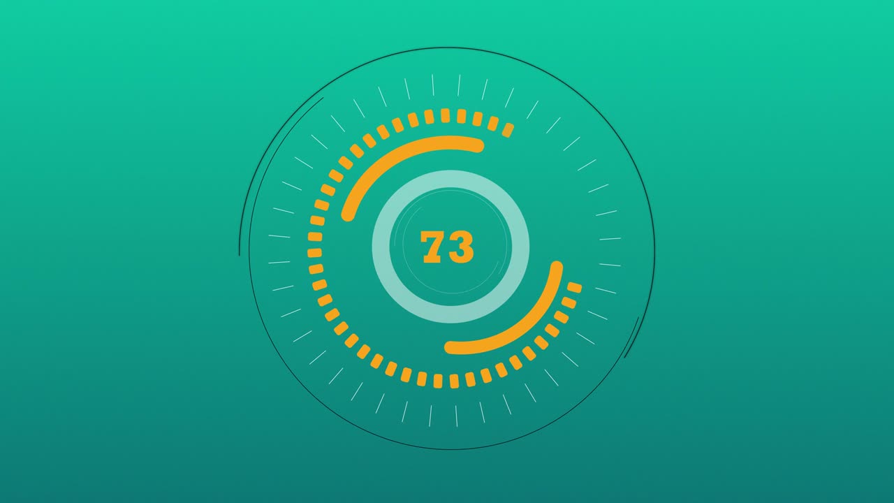Progress bar - digital style, radial design