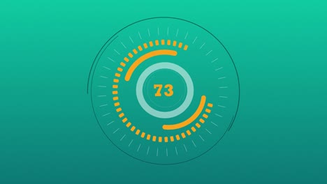 progress bar - digital style, radial design