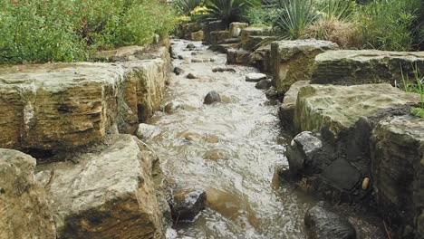 water feature in a garden