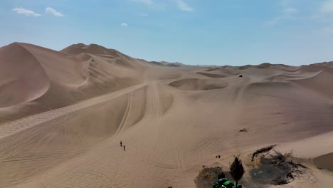 dune buggies in huacachina, peru desert