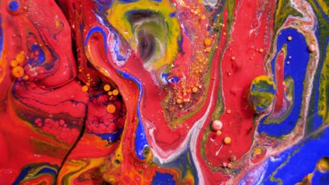 abstract fluid art with colorful swirls