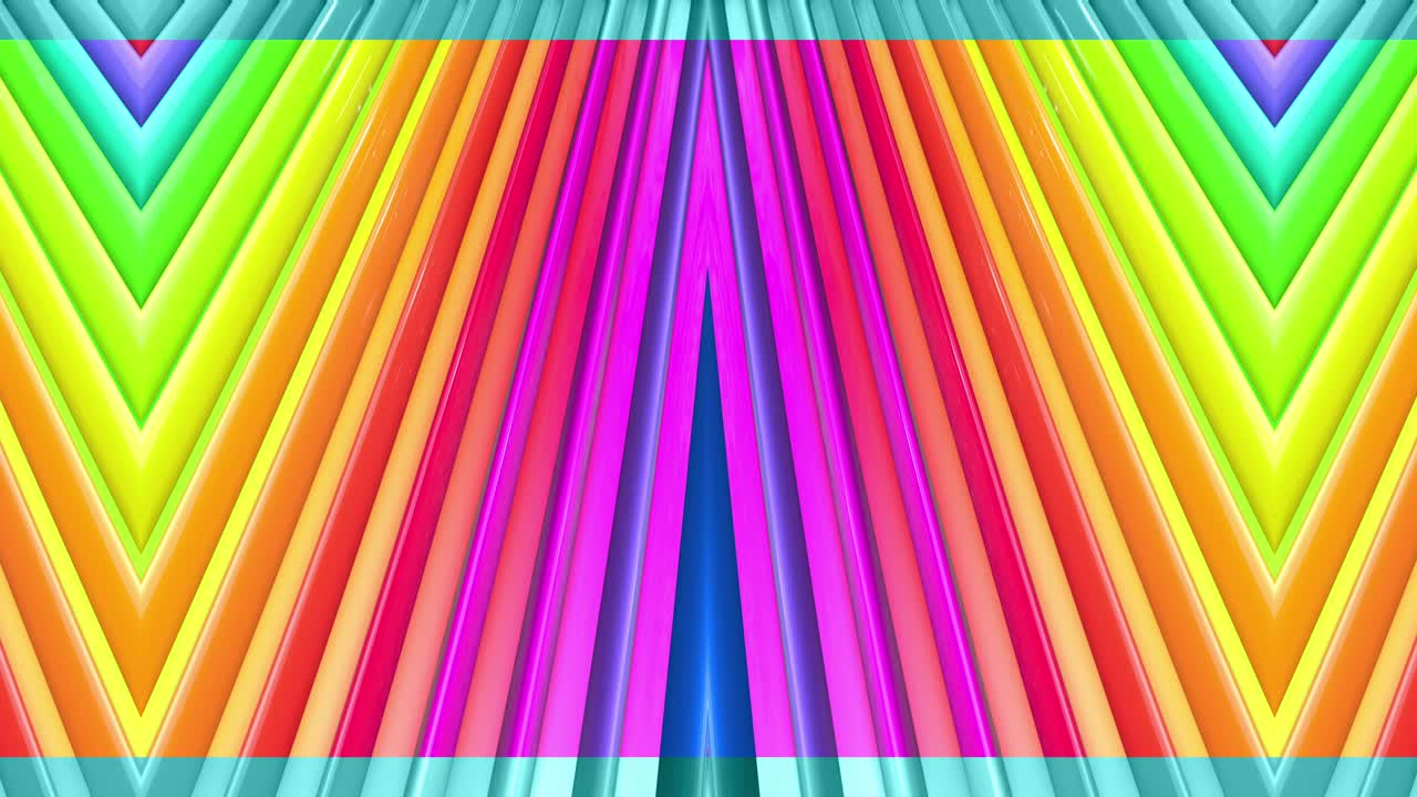 las rayas multicolores del arco iris se mueven cíclicamente.